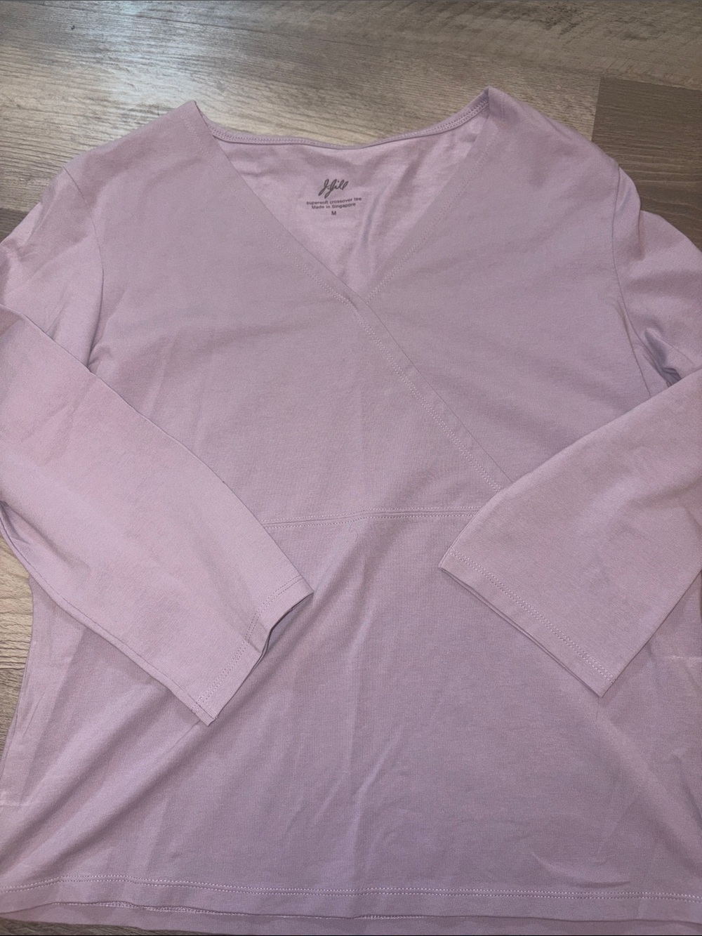 J. Jill Lavender V-Neck Long Sleeve Top